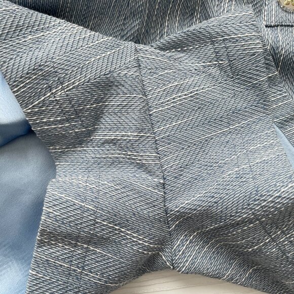 Ramy Brook Women's Samira Shorts 14 Blue Woven Pocket Sailor High Rise Lined NWT - Picture 8 of 9